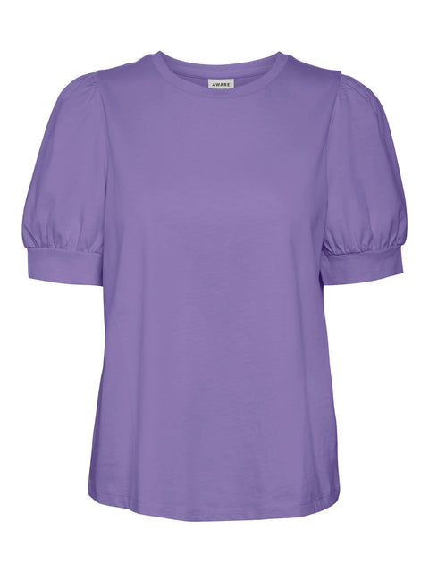 VERO MODA : Kerry 2/4 O-Neck T-Shirt - Purple