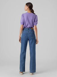 VERO MODA : Kerry 2/4 O-Neck T-Shirt - Purple