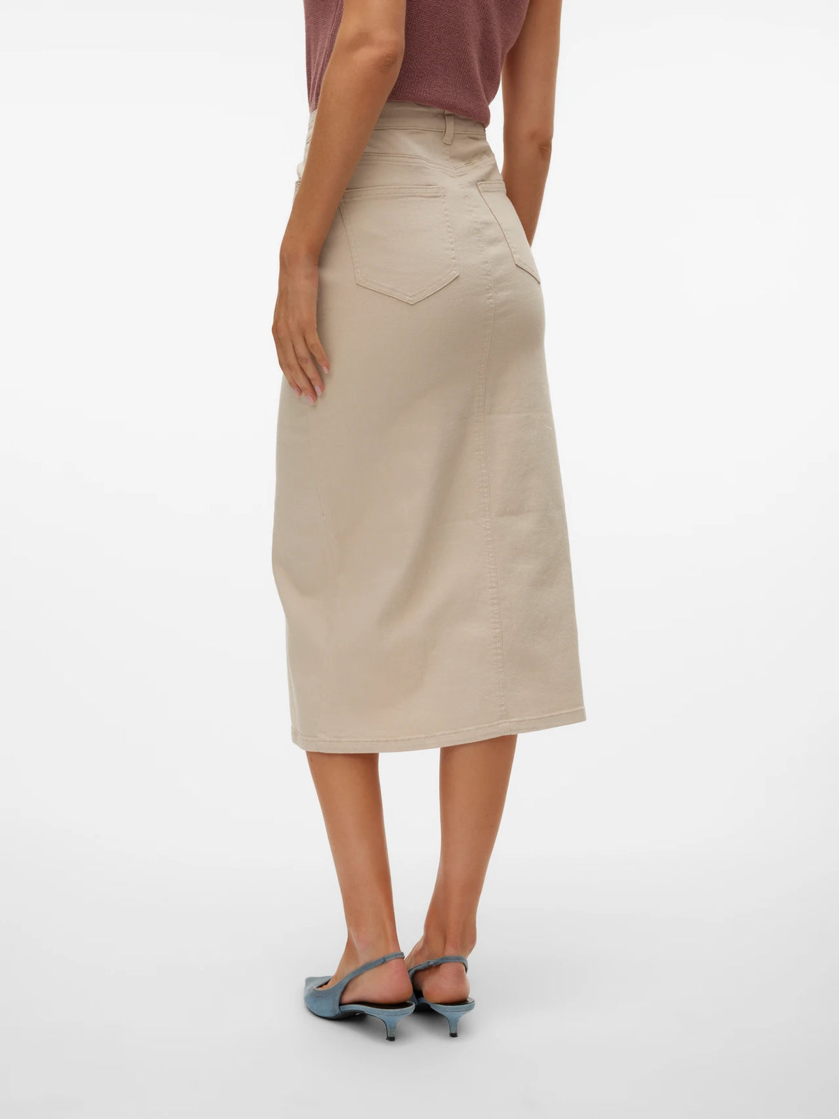 VERO MODA : High Waist Long Skirt