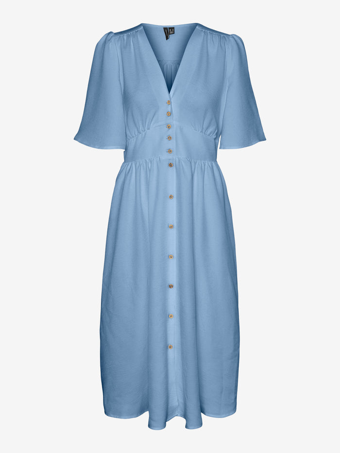 VERO MODA : Elaney 2/4 wvn dress - Blue