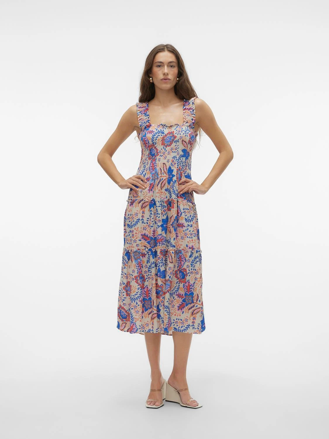 VERO MODA : Menny Long Print Dress