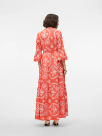 VERO MODA : Zera Maxi Dress - Red Print