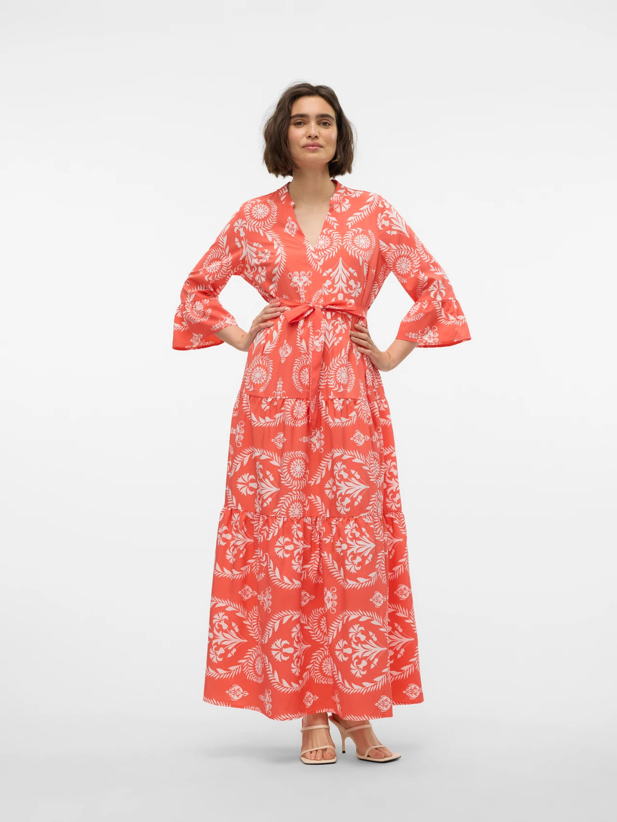 VERO MODA : Zera Maxi Dress - Red Print