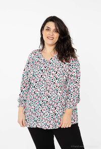 COPE CLOTHING : Curve Collection Printed top