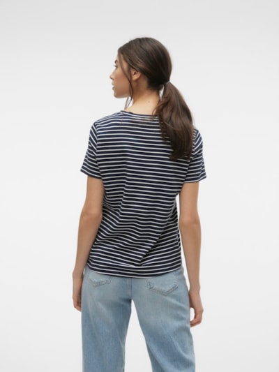 VERO MODA : Oya Francis Striped SS Top - Navy