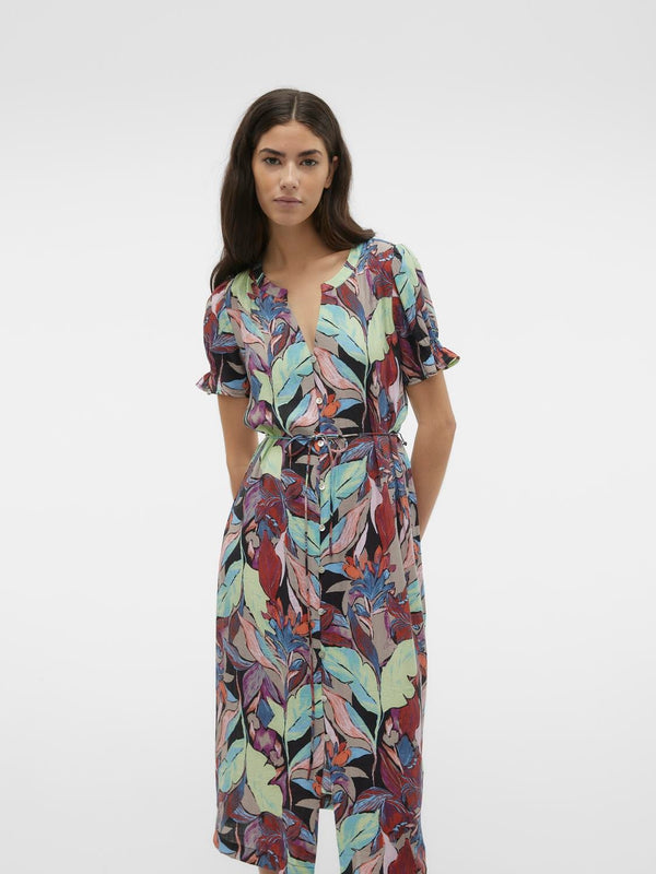 VERO MODA : Maja Palma SS Floral Midi Dress