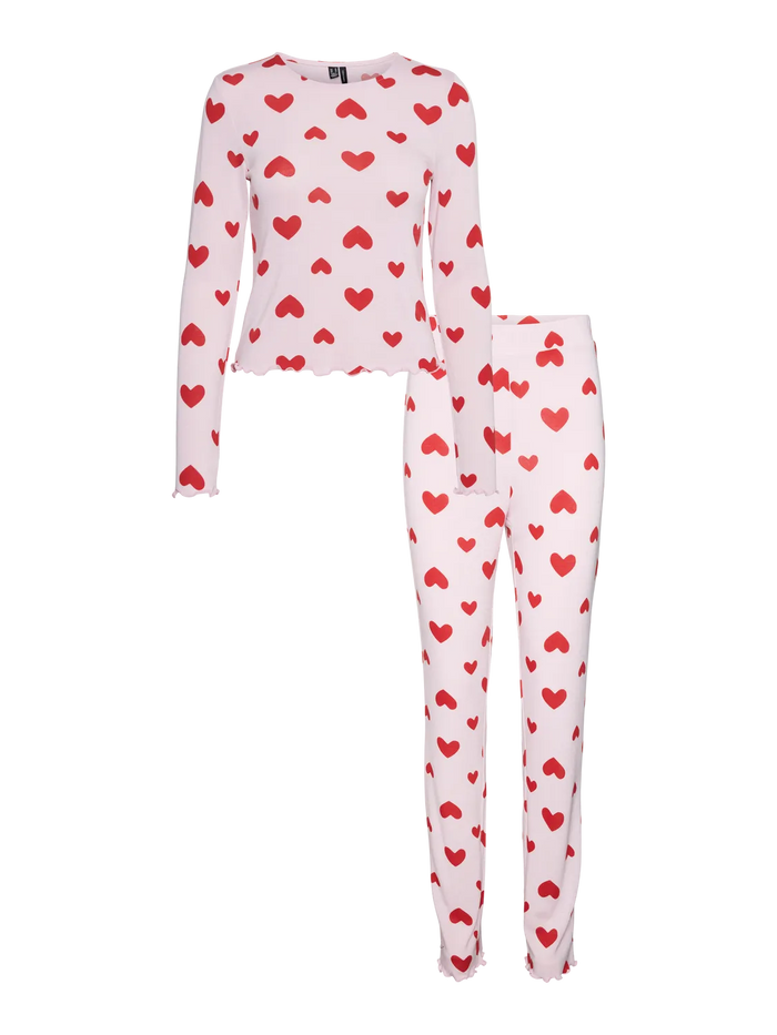 VERO MODA Pippa Heart Nightwear Pyjama Set