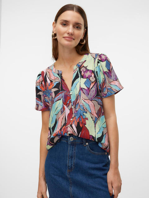 VERO MODA : Maja Palma SS Floral Top