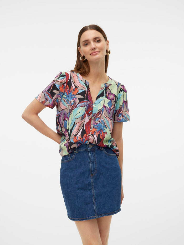 VERO MODA : Maja Palma SS Floral Top