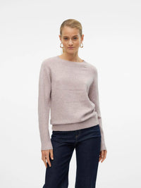 VERO MODA Doffy Round Neck Knitted Pullover - Rose