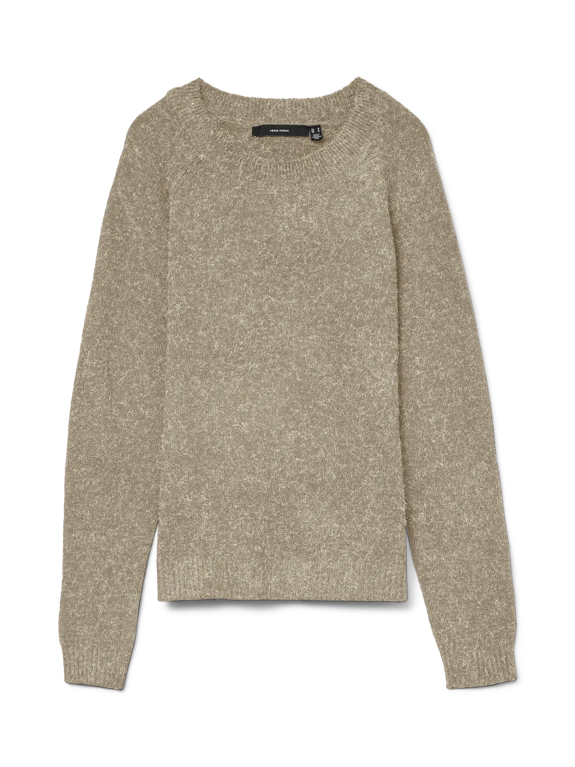 VERO MODA Doffy Round Neck Knitted Pullover - Sepia Tint