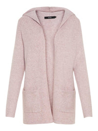 VERO MODA Hooded Knit Long Cardigan - Rose