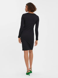 VERO MODA : Ribbed Long Sleeve Dress