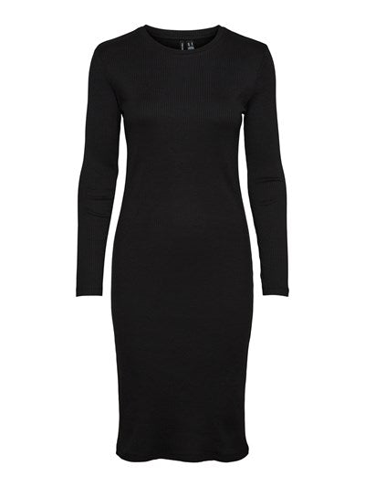 VERO MODA : Ribbed Long Sleeve Dress