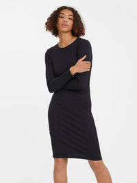 VERO MODA : Ribbed Long Sleeve Dress