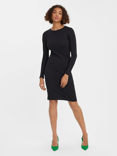 VERO MODA : Ribbed Long Sleeve Dress