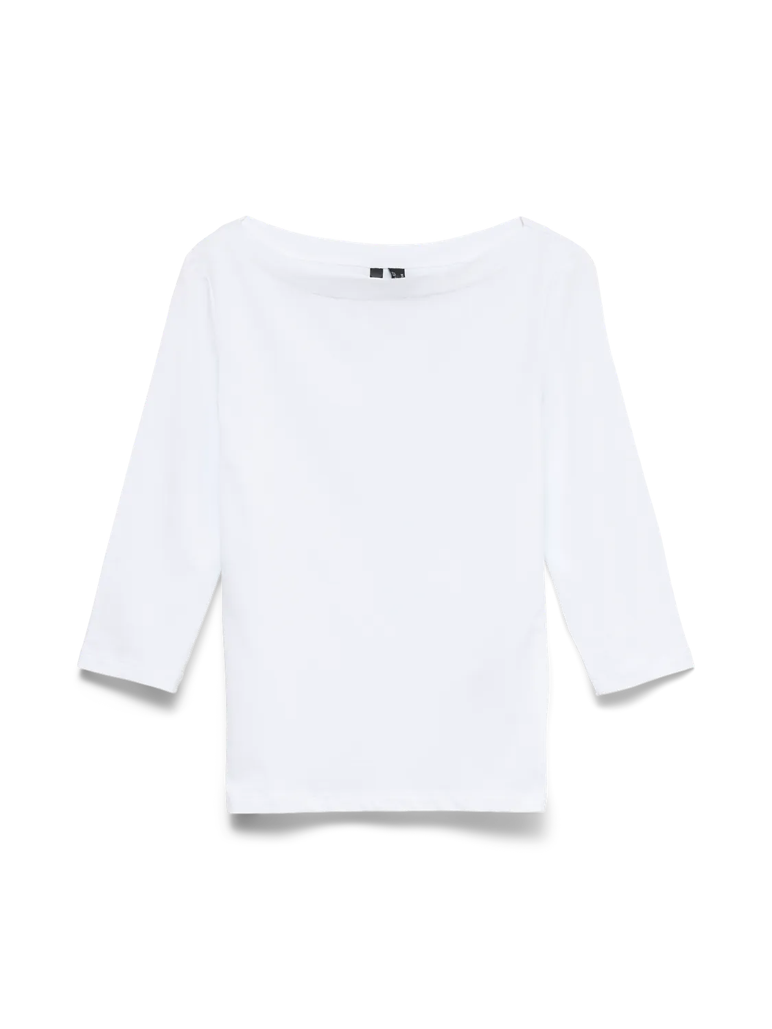 VERO MODA Panda Boat Neck 3/4 Sleeve Top - White