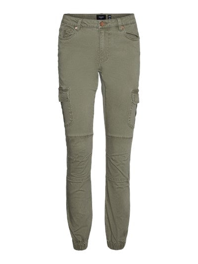 VERO MODA : Ivy Ankle Cargo Pants - Green