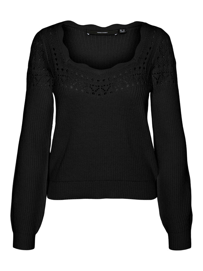 VERO MODA : Sweatheart Jumper - Black