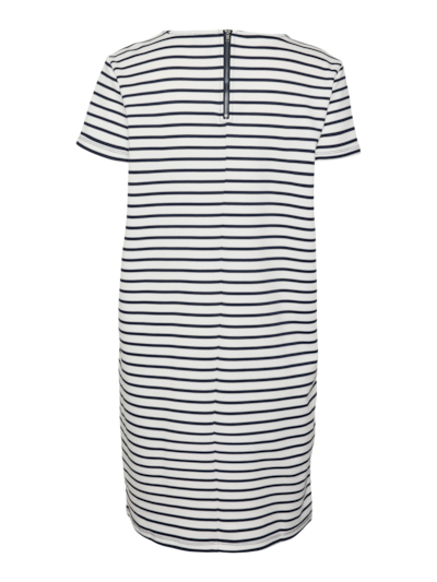 VERO MODA : Abby SS Striped Short Zip Dress - White/Navy