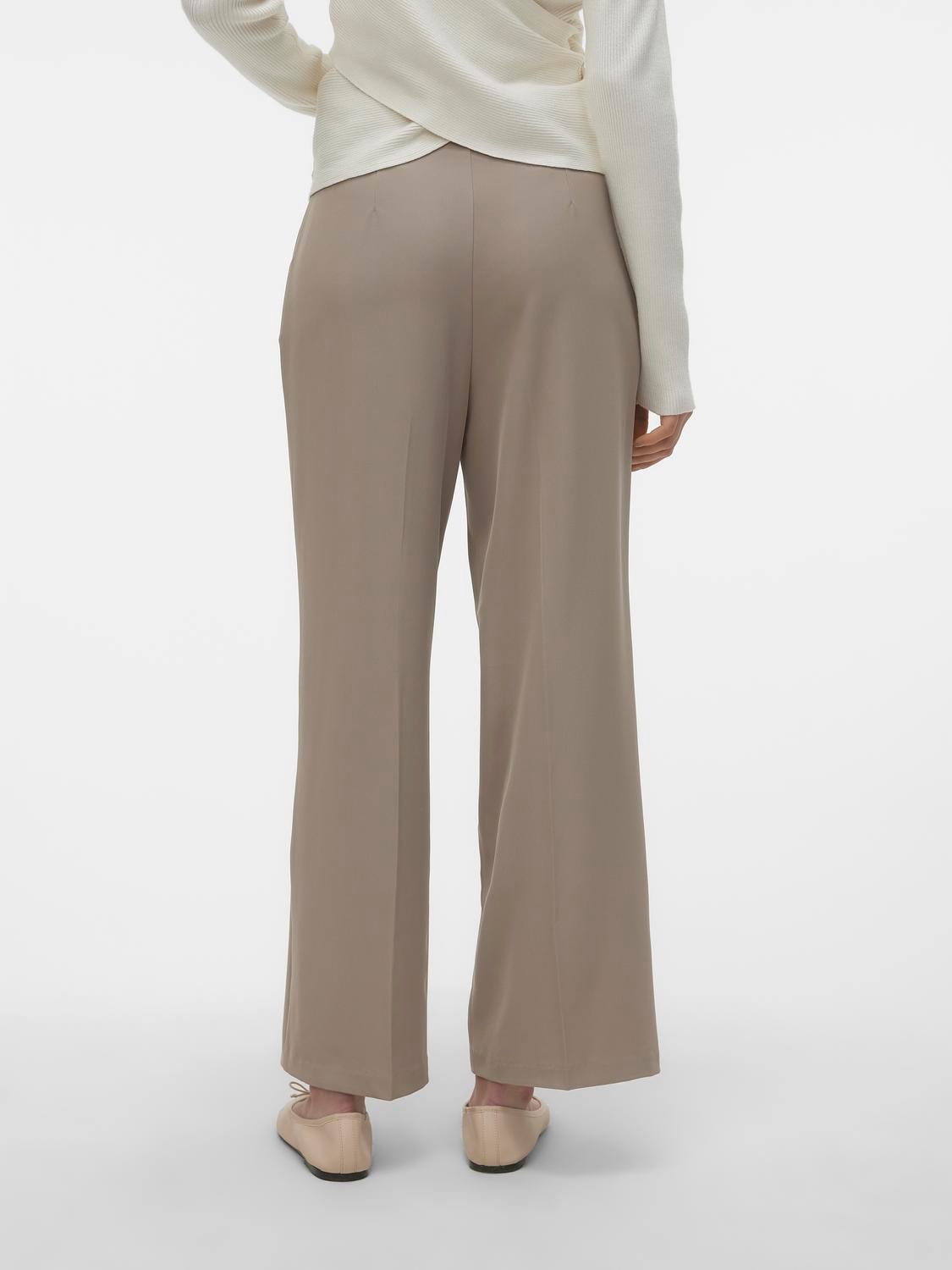 VERO MODA : Kristel Wide Leg Pants - Taupe