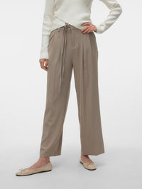 VERO MODA : Kristel Wide Leg Pants - Taupe