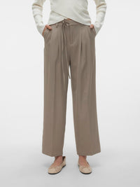 VERO MODA : Kristel Wide Leg Pants - Taupe