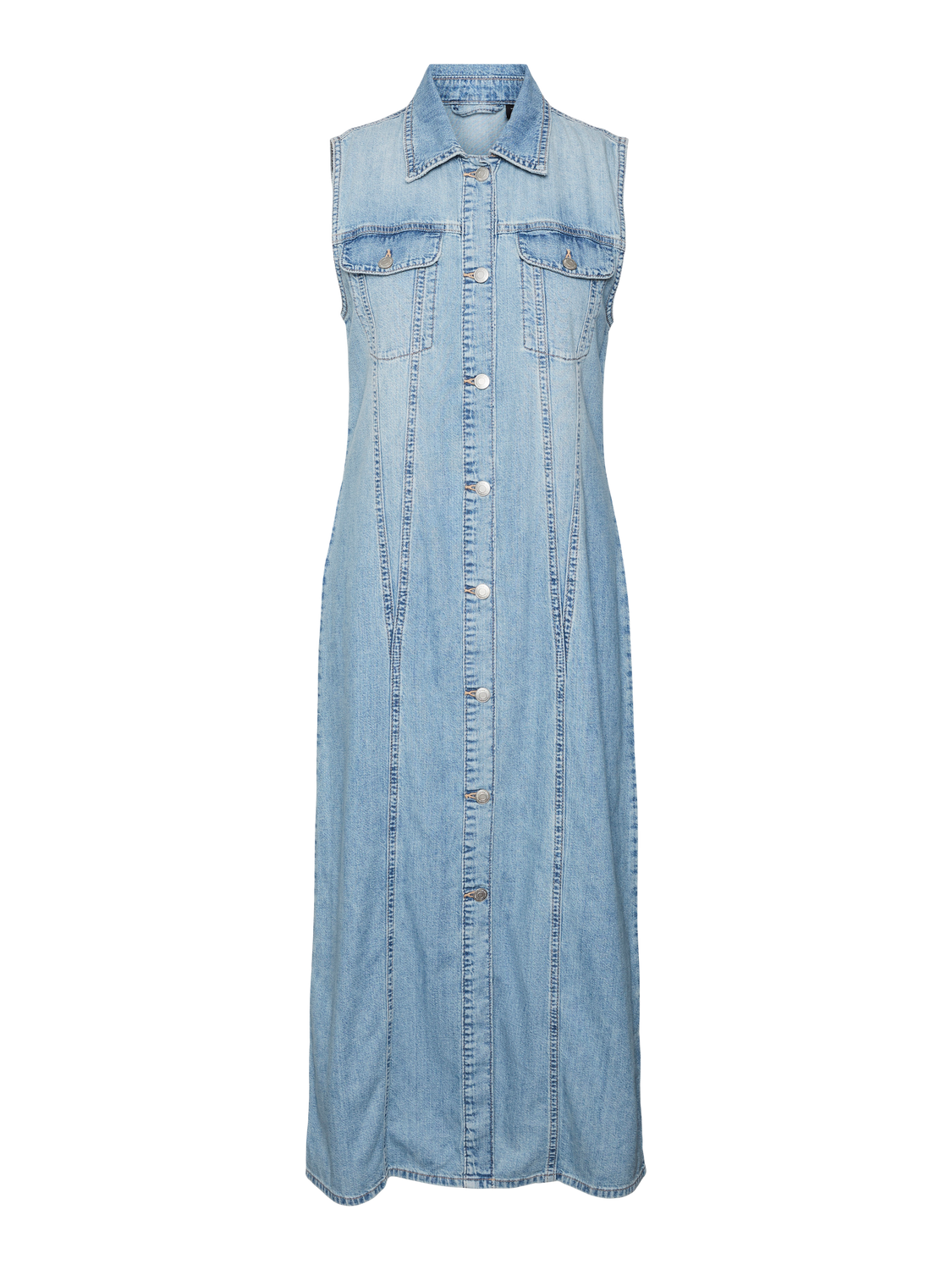 VERO MODA : Zadie 7/8 Long Denim Dress