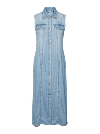 VERO MODA : Zadie 7/8 Long Denim Dress