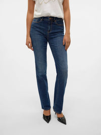 VERO MODA : Flash Straight Jeans - Dark Denim