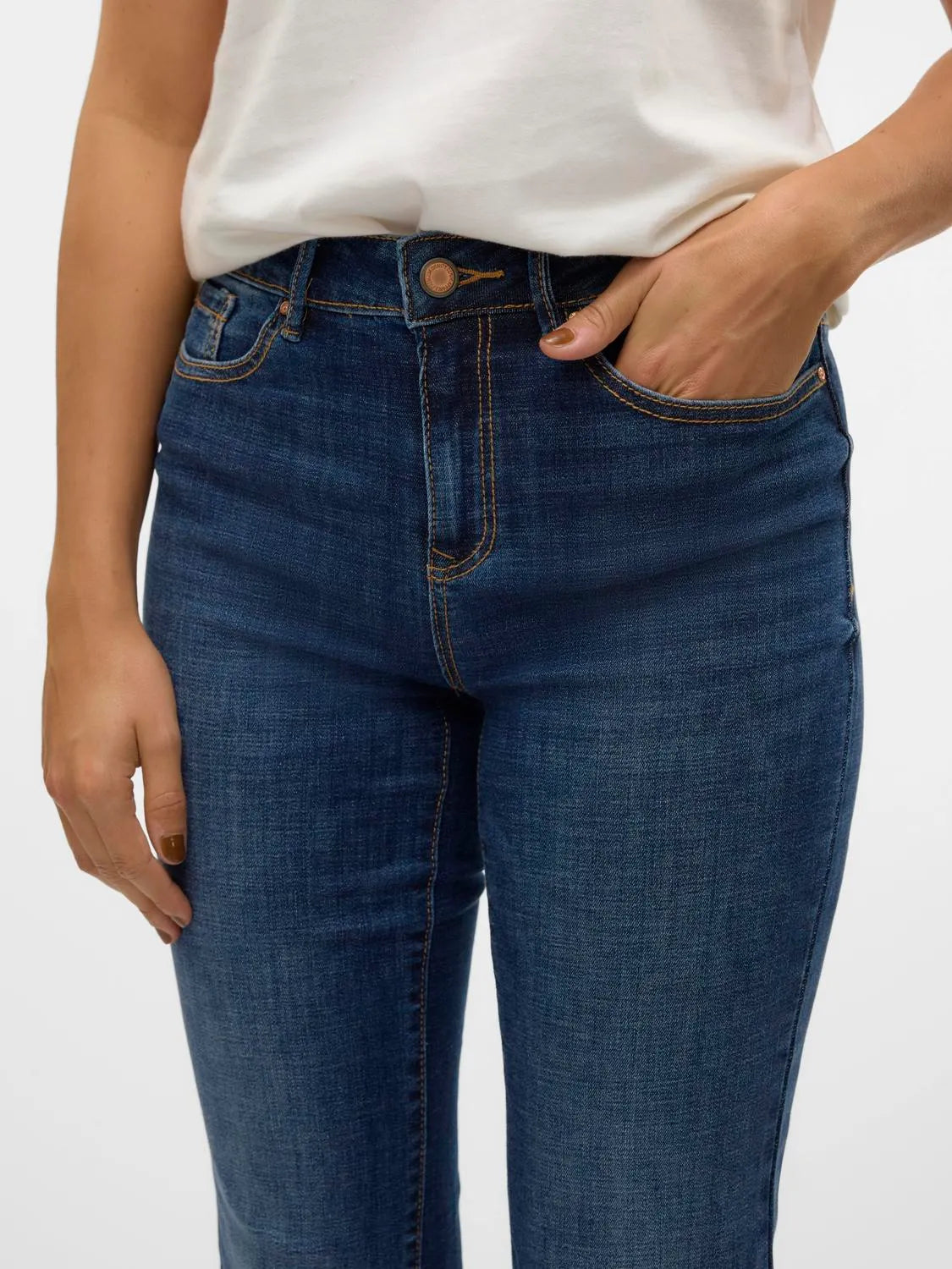 VERO MODA : Flash Straight Jeans - Dark Denim