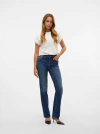 VERO MODA : Flash Straight Jeans - Dark Denim