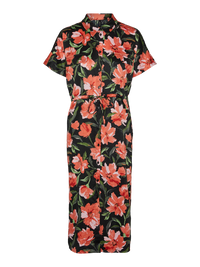 VERO MODA : Lillian Remi SS Calf Floral Shirt Dress