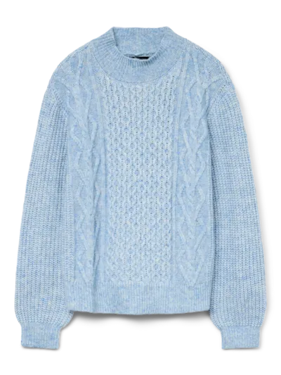 VERO MODA Universe High Neck Jumper - Blue