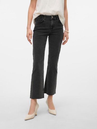 VERO MODA : Sheila Kick Flare Jeans - Grey