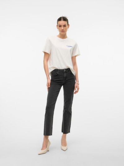 VERO MODA : Sheila Kick Flare Jeans - Grey