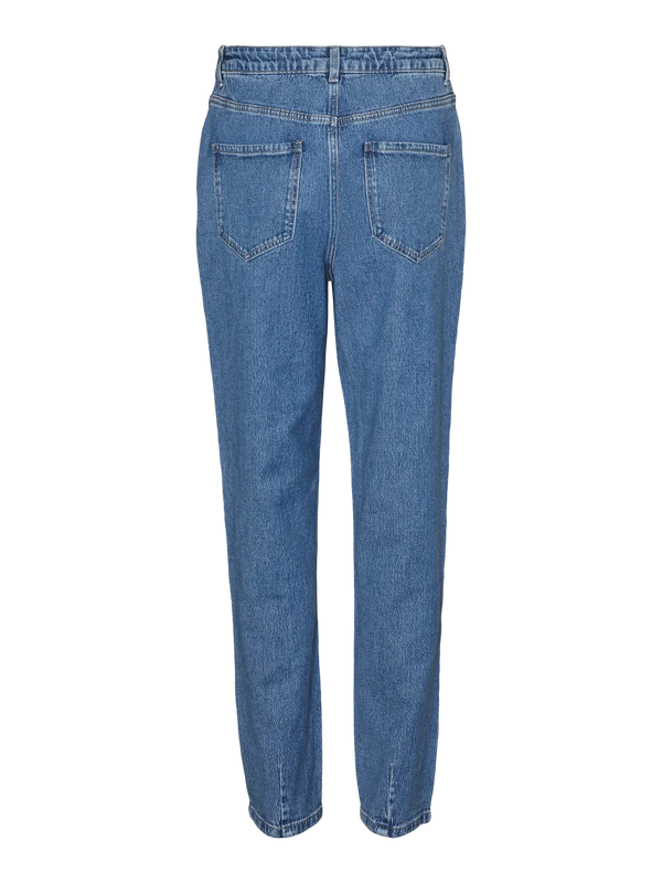 VERO MODA : Kasey HR Mom Jeans - Mid Blue