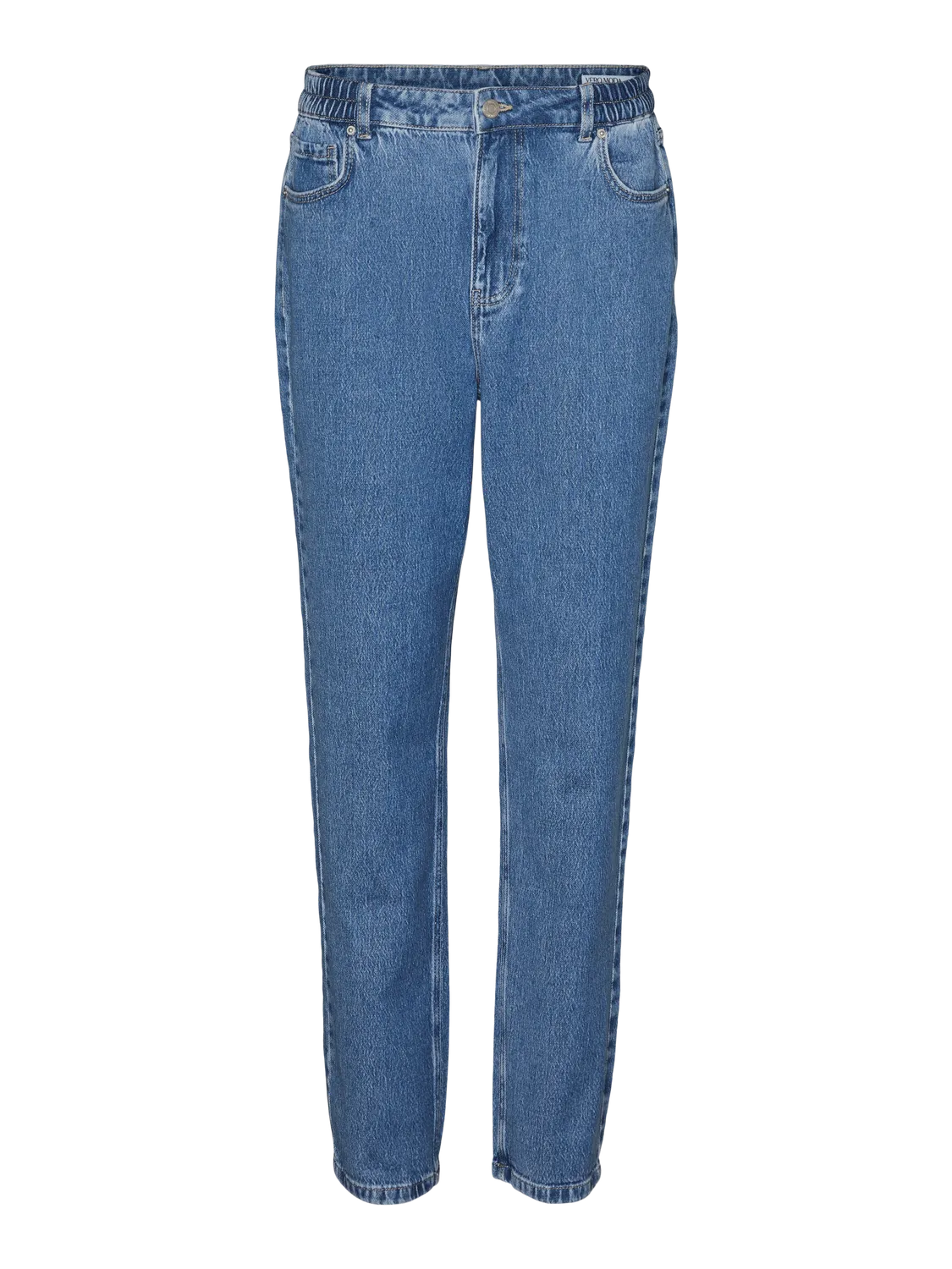 VERO MODA : Kasey HR Mom Jeans - Mid Blue