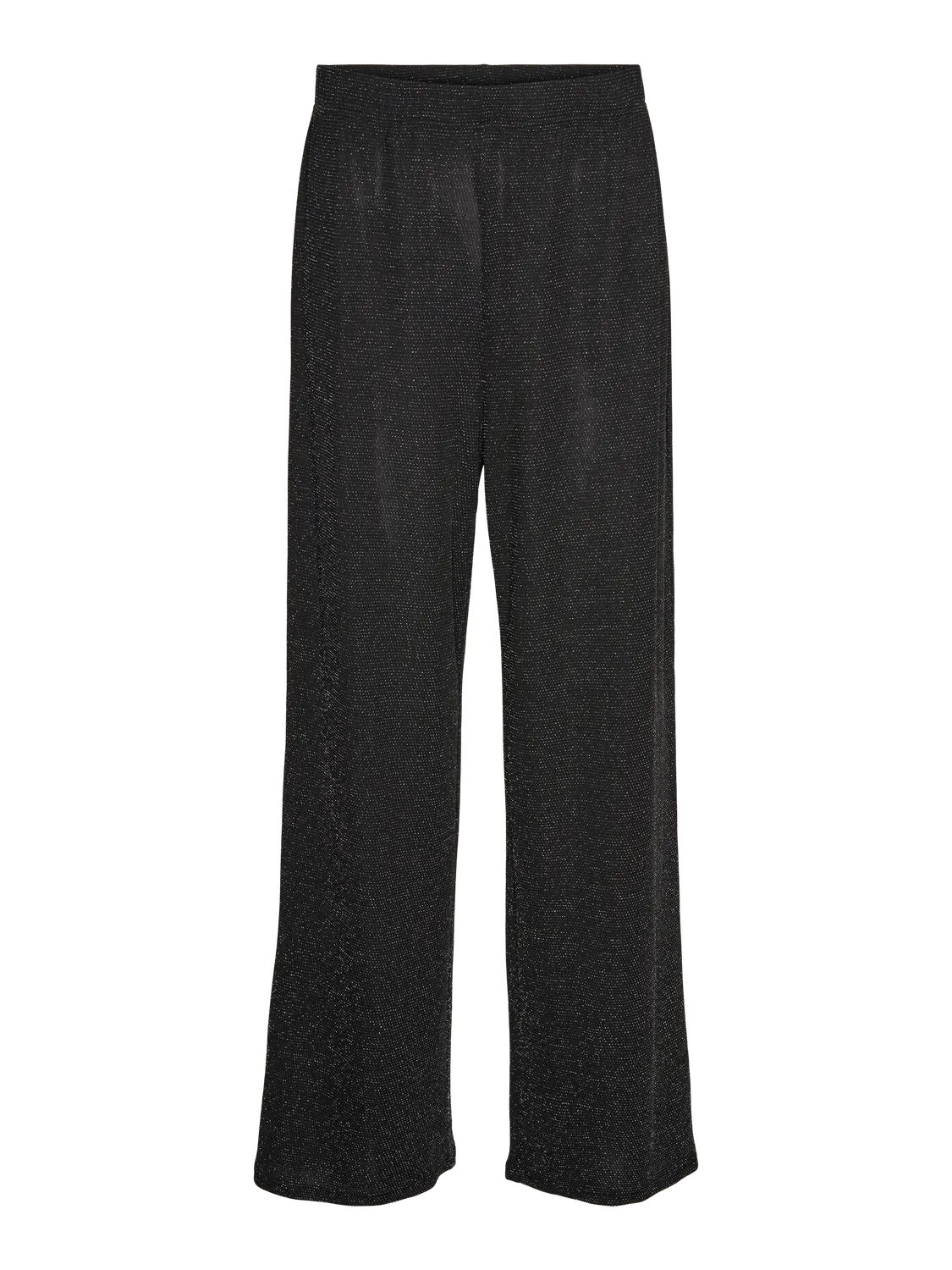 VERO MODA Kanva Wide Leg Glitter Pants - Black