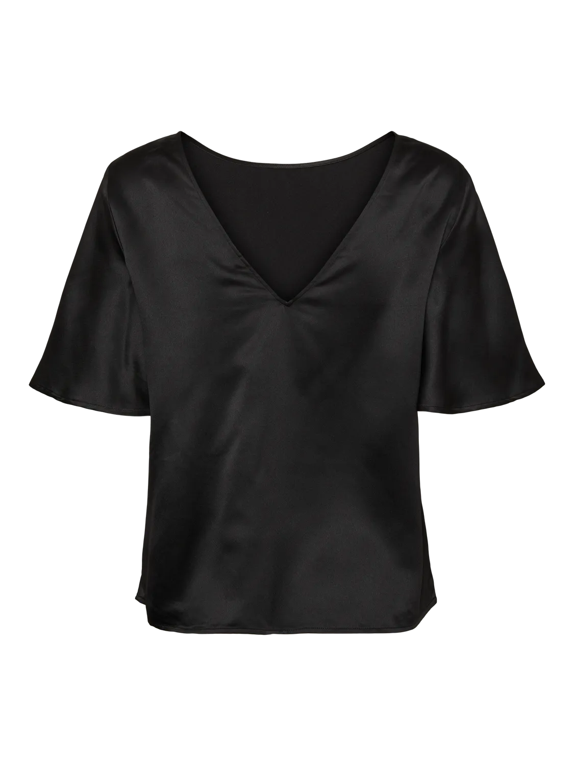 VERO MODA Merle 2/4 O-Neck SS Blouse - Black