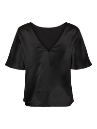 VERO MODA Merle 2/4 O-Neck SS Blouse - Black