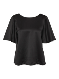 VERO MODA Merle 2/4 O-Neck SS Blouse - Black