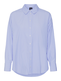 VERO MODA : Fanni Striped Long Sleeve Shirt - Blue