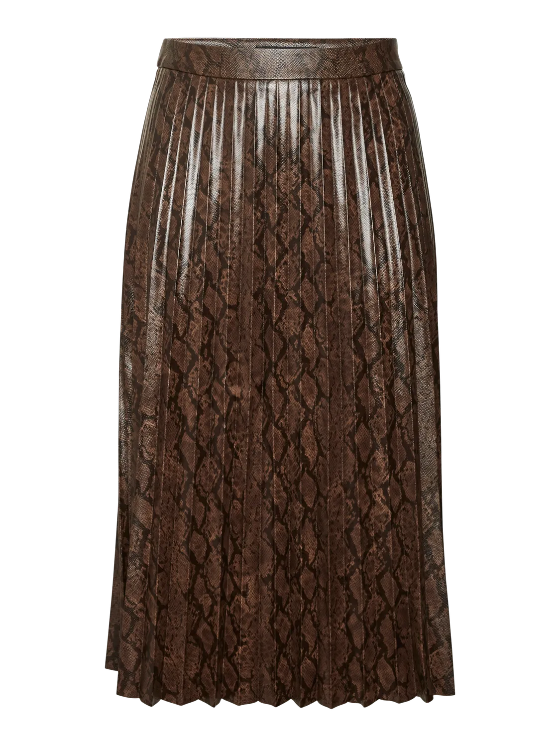 VERO MODA : Nita High Waist Snake Print Plisse Skirt