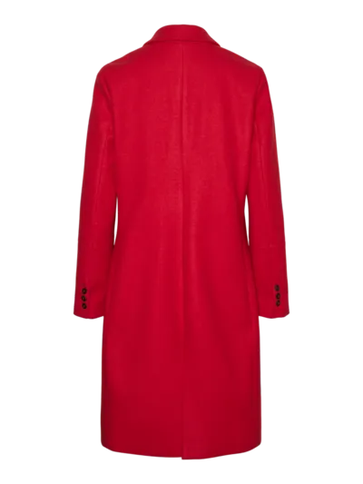 VERO MODA  Fortunesara Long Coat - Red