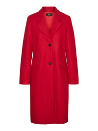 VERO MODA  Fortunesara Long Coat - Red