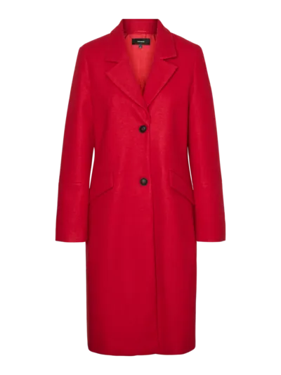 VERO MODA  Fortunesara Long Coat - Red