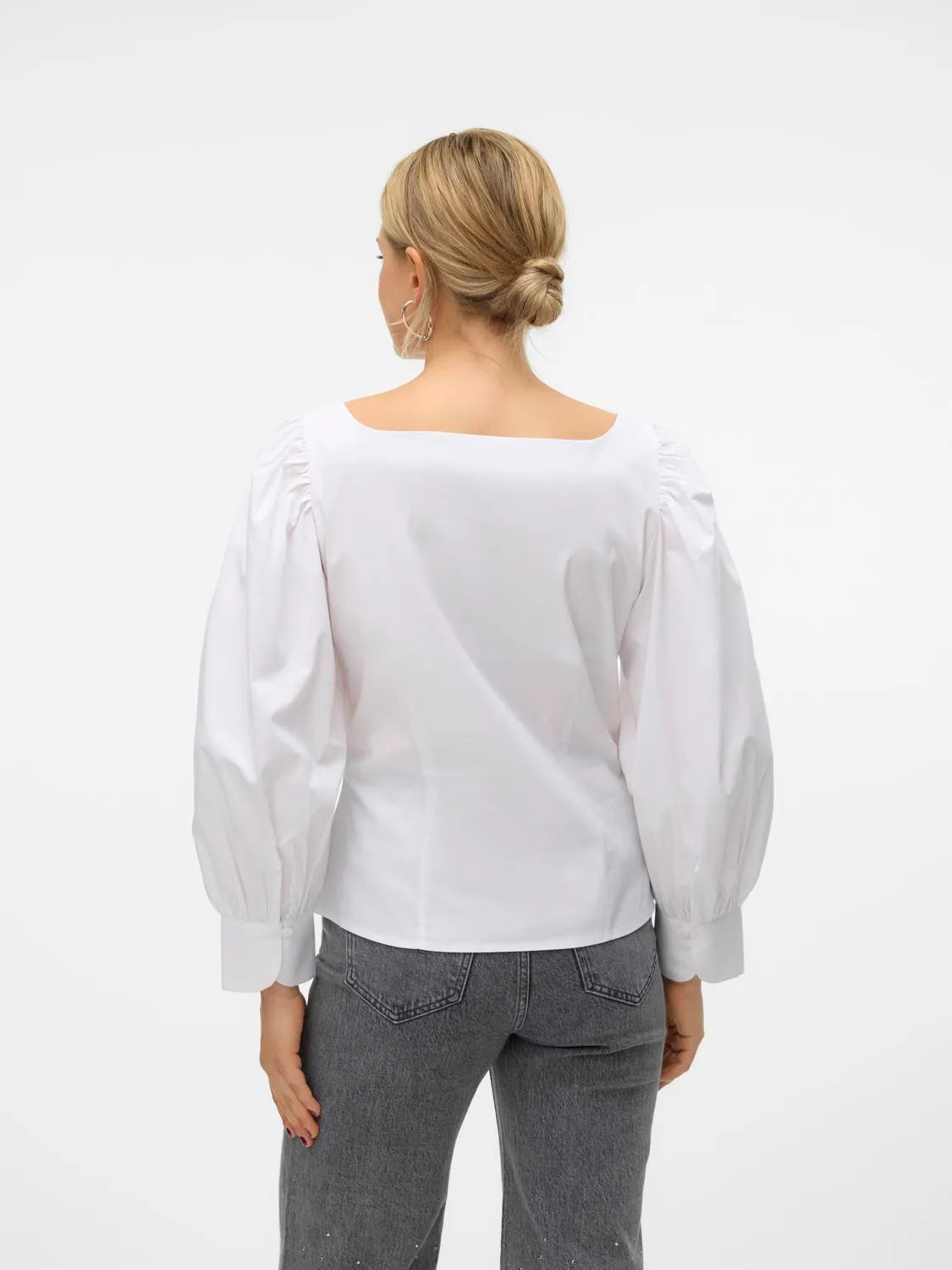 VERO MODA : Friba Long Sleeve Shirt - White