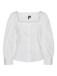 VERO MODA : Friba Long Sleeve Shirt - White