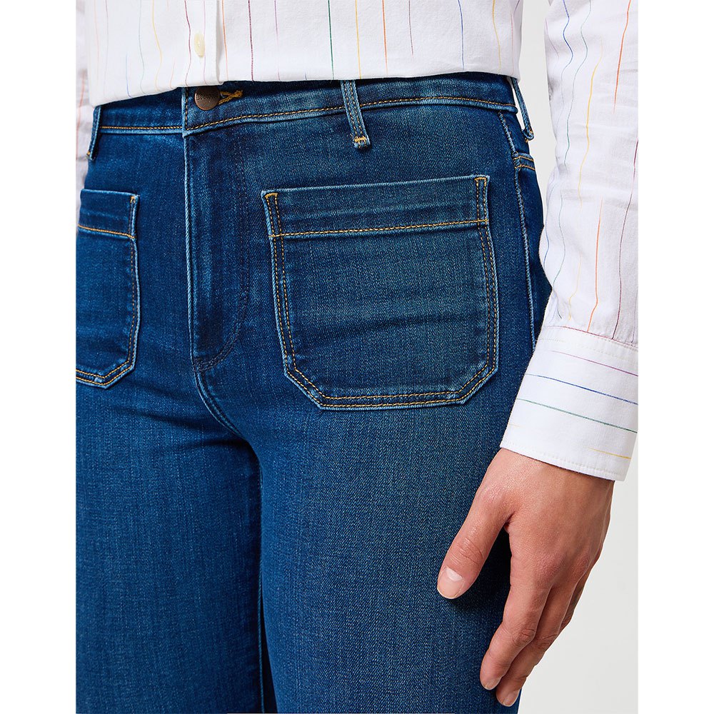 WRANGLER : Flared Jeans - Indigo